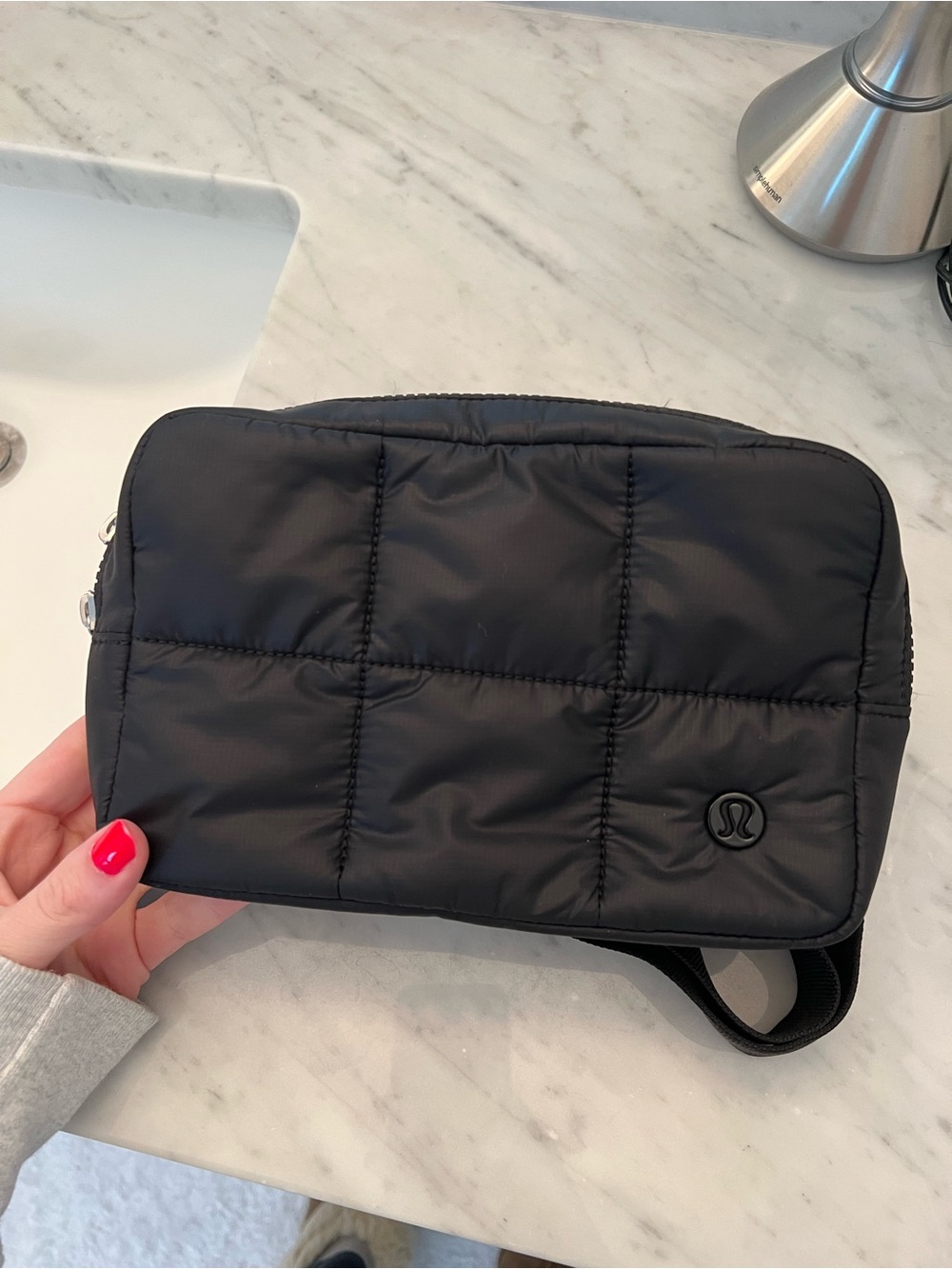 lululemon athletica Black Quilted Toiletry Wristlet
